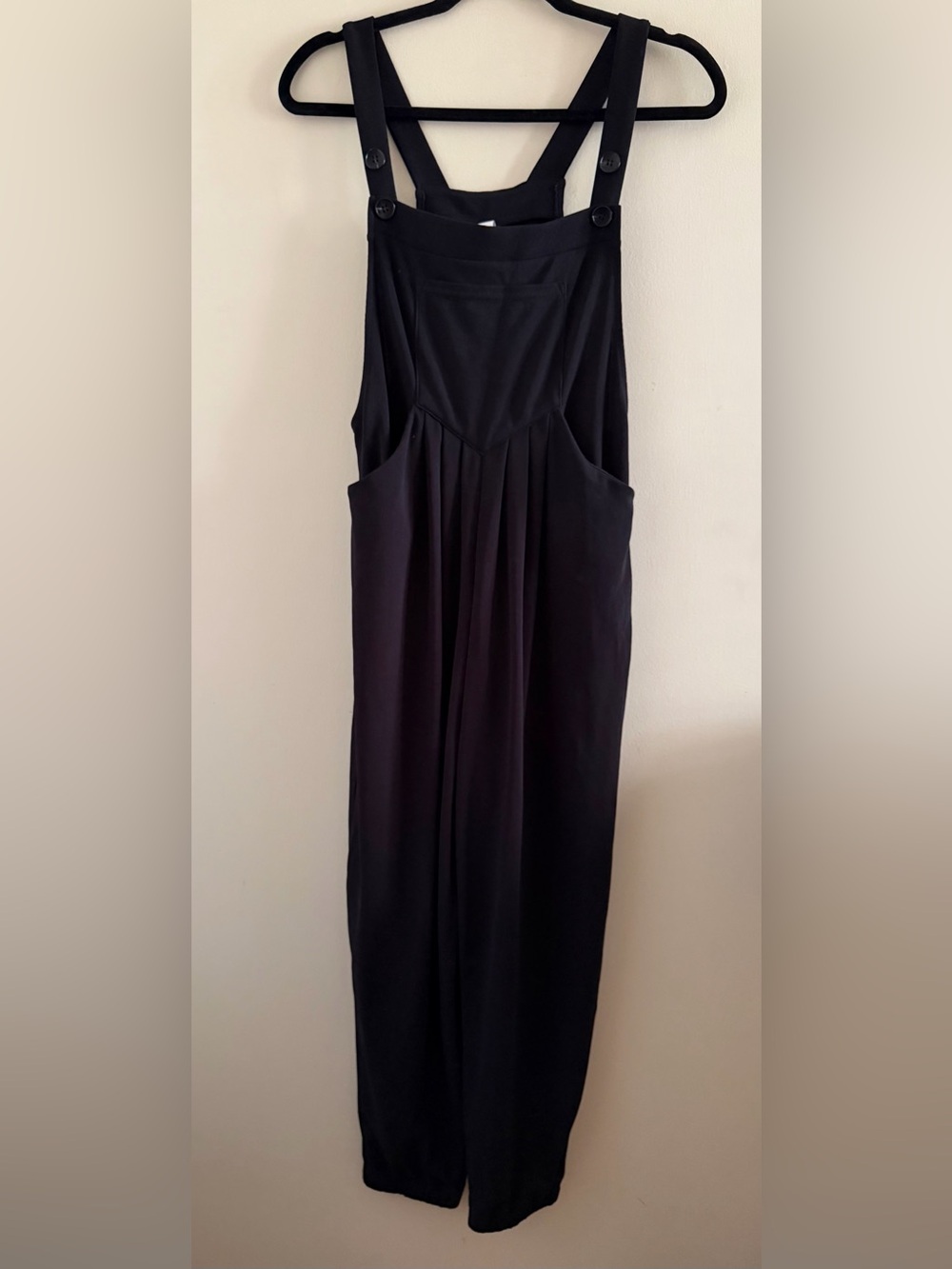 HALARA Black Midi Jumpsuit Overalls